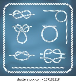 Nautical Rope Knots. Vector, Gradient Mesh