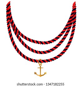 nautical rope necklace design 