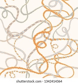 Nautical Rope Seamless Vector Patter