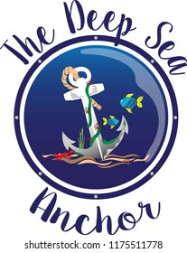 Nautical sailor graphic for t-shirt,tee design,kid apparel,vector illustration