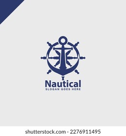 nautical sailor logo,navy marine logo simple design