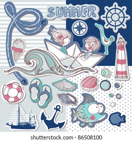 nautical scrapbook set