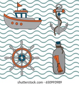 Nautical Sea Design Elements 