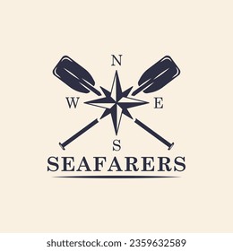 Nautical seafarers emblems for t-shirt, banner, poster design. Trendy Hipster design. Marine labels templates. Vintage hipster seafarers icon, label, badge.