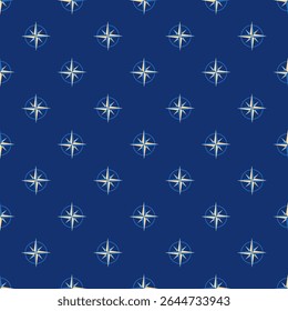 Nautical seamless background. Marine sea patterns. Set blue print with sailboat, anchor, waves, polka dot, zigzag. Childish texture for baby shower, scrapbooking. Geometric design. Vector illustration