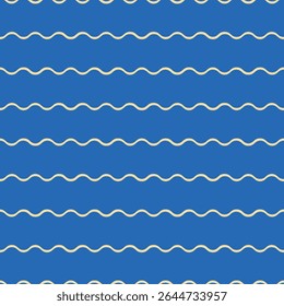 Nautical seamless background. Marine sea patterns. Set blue print with sailboat, anchor, waves, polka dot, zigzag. Childish texture for baby shower, scrapbooking. Geometric design. Vector illustration