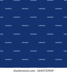 Nautical seamless background. Marine sea patterns. Set blue print with sailboat, anchor, waves, polka dot, zigzag. Childish texture for baby shower, scrapbooking. Geometric design. Vector illustration