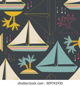 Nautical seamless pattern