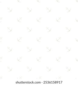 Nautical seamless pattern with geometric ship anchors