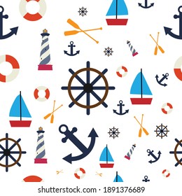 nautical seamless pattern perfect for background or gift wrapping