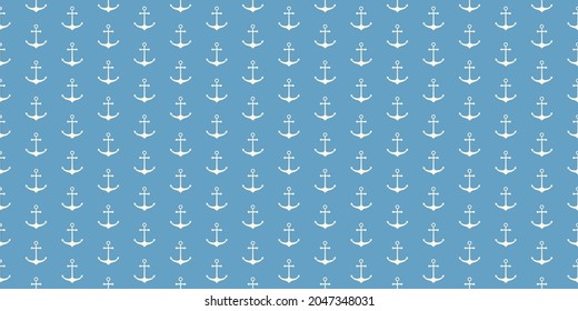 Nautical seamless pattern with ship anchors. Vector illustration