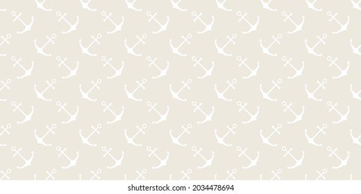 Nautical seamless pattern with ship wheels and anchors