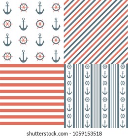 Nautical seamless patterns