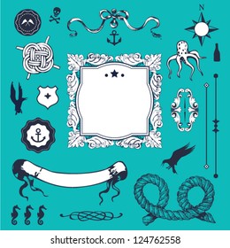Nautical set with elements for Your design