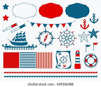 Nautical Set Vector Illustrations