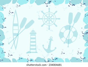 Nautical set.Vector illustration.