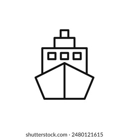 Nautical Ship Icon for Maritime Themes