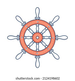 nautical ship rudder accessory icon