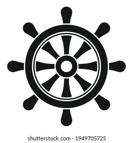 Nautical ship wheel icon. Simple illustration of Nautical ship wheel vector icon for web design isolated on white background