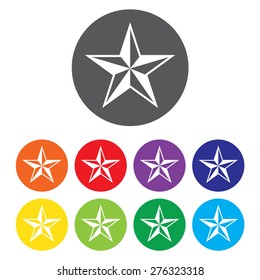 Nautical Star Icon Set