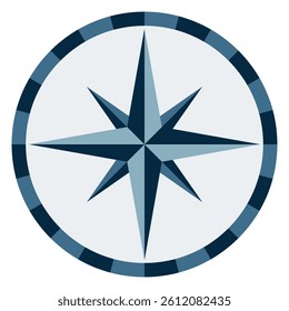 Nautical star symbol for marine navigation compass work in vector