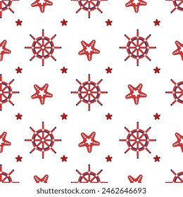 Nautical Steering Wheels And Starfish