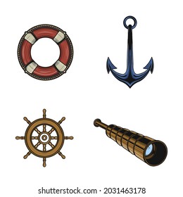 nautical stuff and marine sea symbol