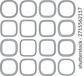Nautical Style Decorative Twisted Rope Border Frame Set