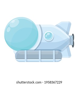 Nautical submarine icon. Cartoon of Nautical submarine vector icon for web design isolated on white background