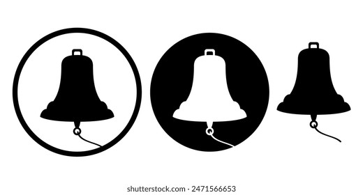 Nautical theme bell. Sea. The ship's. Marine. Illustration.