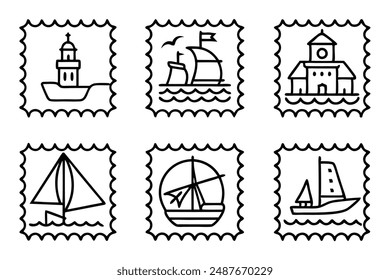 Nautical Themes Line Art Illustration Chic Examples Techniques