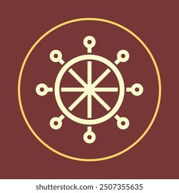 Nautical trendy icon solid abstract vector illustration colorful artwork beautiful design.eps