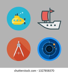 nautical vector icon set