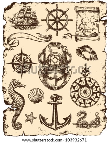 Nautical Vector Illustration Set