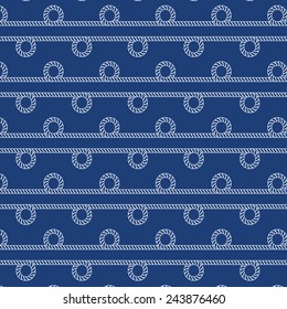 Nautical vector seamless pattern. Endless texture can be used for web design, printing onto fabric and paper or scrapbooking. Swatches included