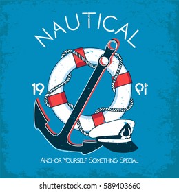 Nautical Vector T-shirt Design