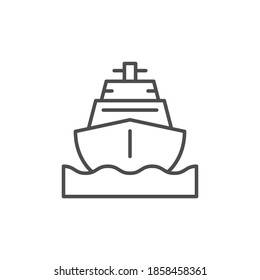 Nautical vessel line outline icon svg