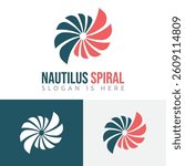 Nautilus Abstract Circle Spiral Propeller Fan Shell Business Logo Template