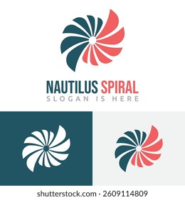 Nautilus Abstract Circle Spiral Propeller Fan Shell Business Logo Template