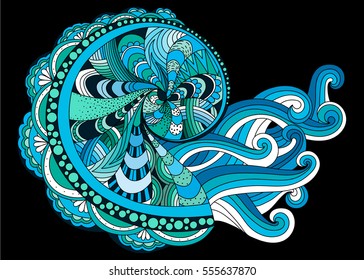 nautilus shell closeup isolated on white background, icon, art logo design
