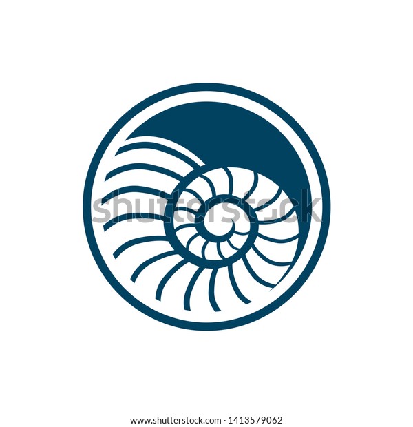 Nautilus Shell Drawing Suitable Logo Designs Stock Vector Royalty Free