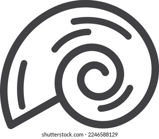 nautilus shell illustration in minimal style isolated on background svg