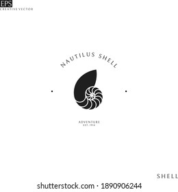 Nautilus shell. Isolated logo on white background svg