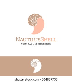 Nautilus shell logo for business, organization or website