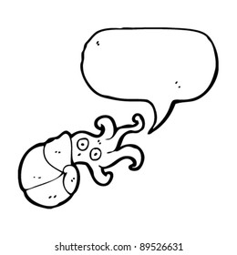caricatura de nautilus squid