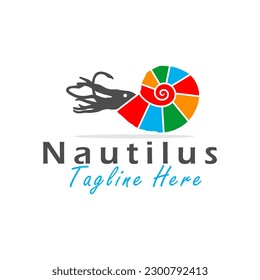 nautilus vector illustration logo design
