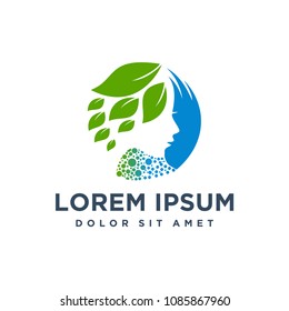 Nautral beauty logo concept vector illustration