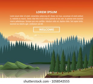 Nautre landscape infographic