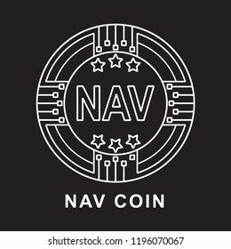  NAV coin Cryptocurrency  icon blackground
