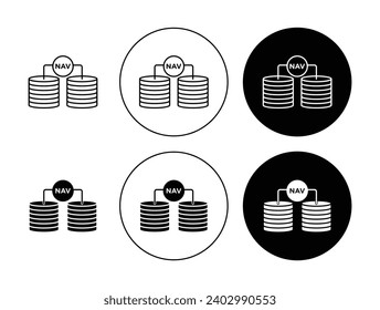 NAV vector icon set. NAV vector symbol suitable for apps and websites UI designs.